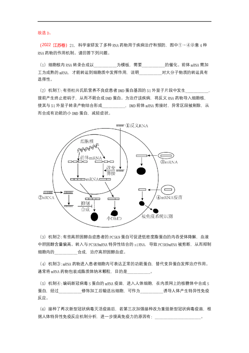 解密08遗传的分子学基础（讲义)（教师版）_通用版（老高考）复习资料_2023年复习资料_二轮复习_高频考点解密2023年高考生物二轮复习讲义+分层训练（全国通用）