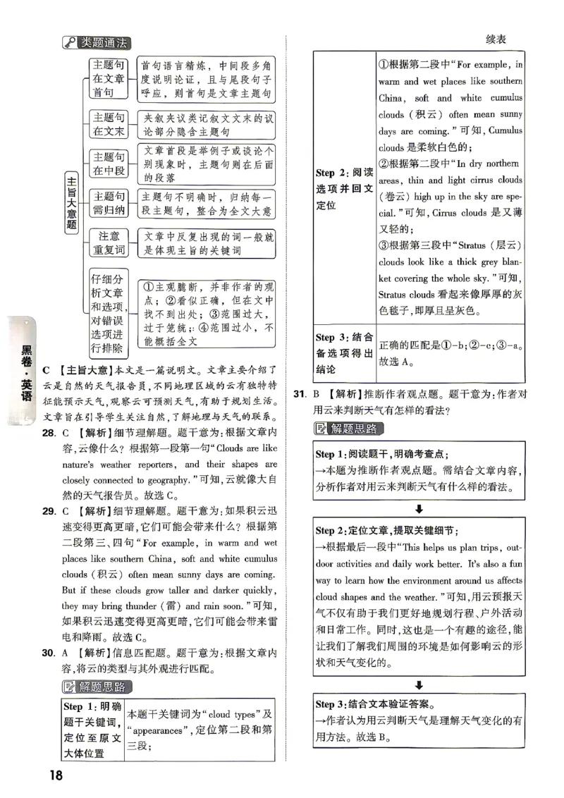 黑白卷英语答案_中考押题2026《中考押题》系列（9科全套实时更新中）_万唯2026版初中《万唯黑白卷》7科全套（湖南）_黑白卷英语