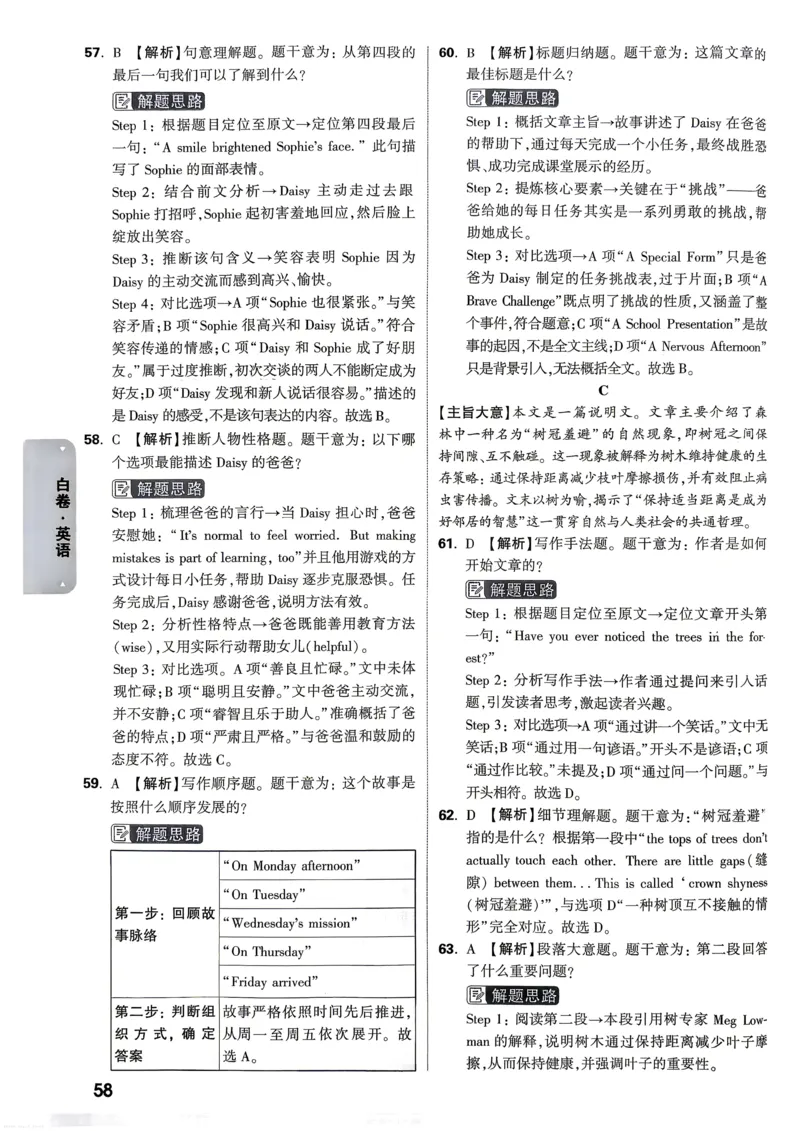 英语白卷答案_中考押题2026《中考押题》系列（9科全套实时更新中）_万唯2026版初中《万唯黑白卷》7科全套（武汉）_英语