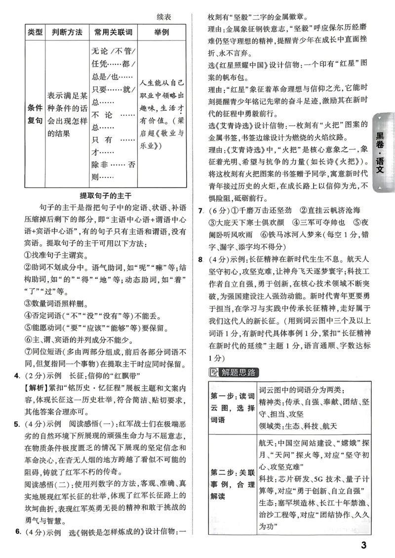 黑卷语文答案_中考押题2026《中考押题》系列（9科全套实时更新中）_万唯2026版初中《万唯黑白卷》7科全套（山东）_2026《万唯中考&bull;山东黑白卷》语文