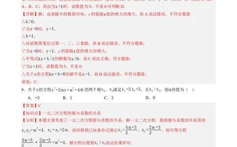 数学（解析版）_人教版数学九年级上册_版本二_九年级数学上册（人教版）_秋季开学摸底考_九年级数学秋季开学摸底考（福建专用）