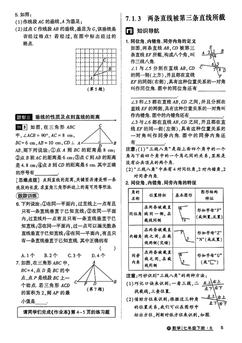 高分突破-数学-7下-课时达标讲练测_2026中考押题卷合集_2026新中考中考全科资料_2026春初中数学七年级下册《高分突破》含答案（人教版）(1)