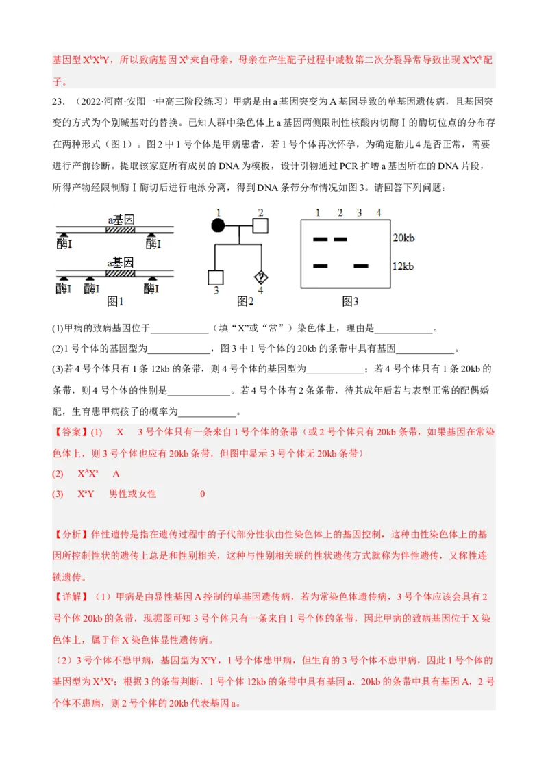 解密09生物的变异（分层训练)（解析版）_新高考复习资料_2023年新高考复习资料_二轮复习_高频考点解密2023年高考生物二轮复习讲义+分层训练（全国通用）288808838