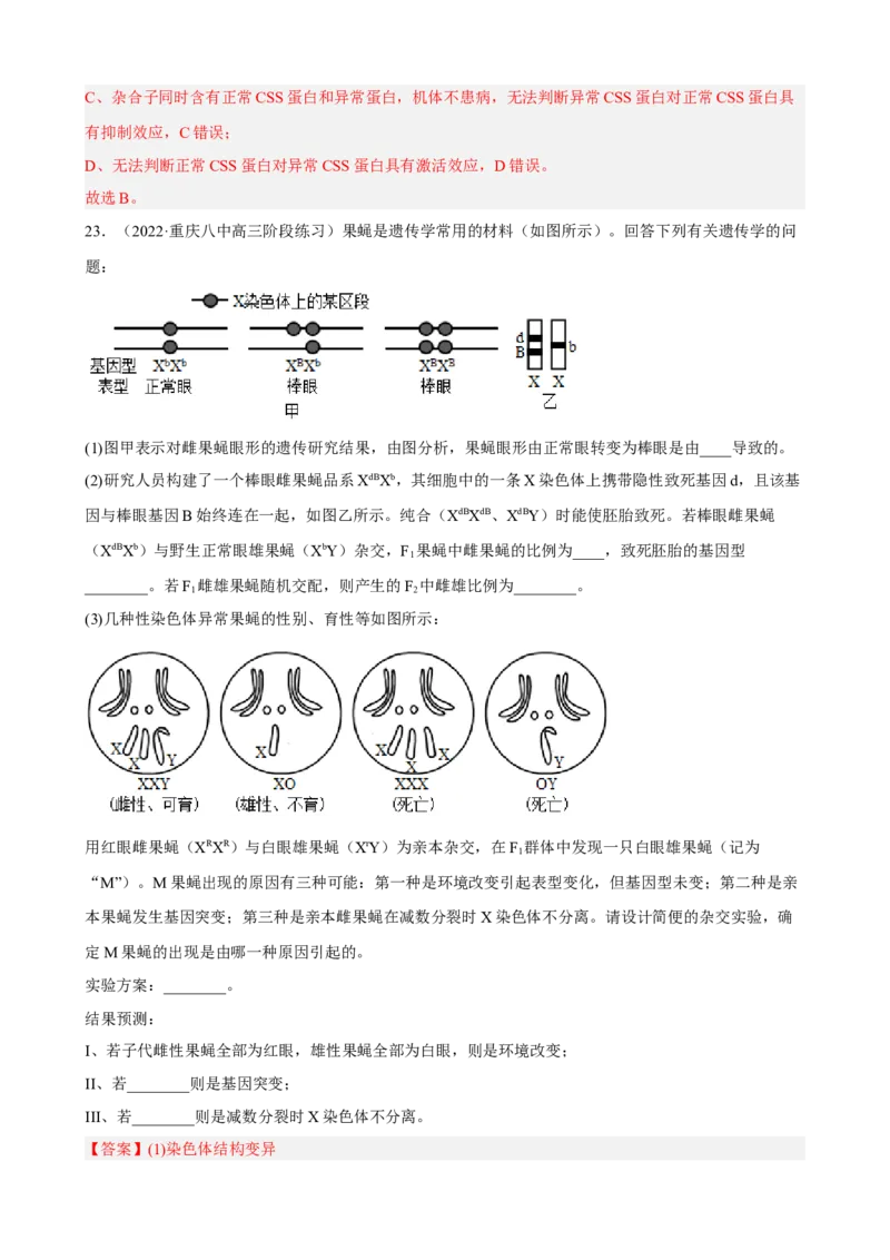 解密09生物的变异（分层训练)（解析版）_新高考复习资料_2023年新高考复习资料_二轮复习_高频考点解密2023年高考生物二轮复习讲义+分层训练（全国通用）288808838