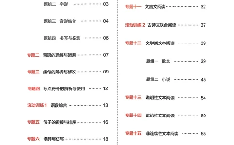 语文_精练本_2026中考押题卷合集_2026新中考中考全科资料_2026版初中《一本》中考训练方案（语文）