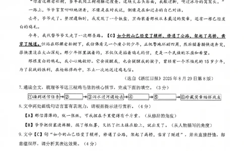 语文卷-2604杭州临安一模_中考押题2026《中考押题》系列（9科全套实时更新中）_浙江2026版中考《浙江一模二模》多地区全套（浙江）_2604杭州临安区一模