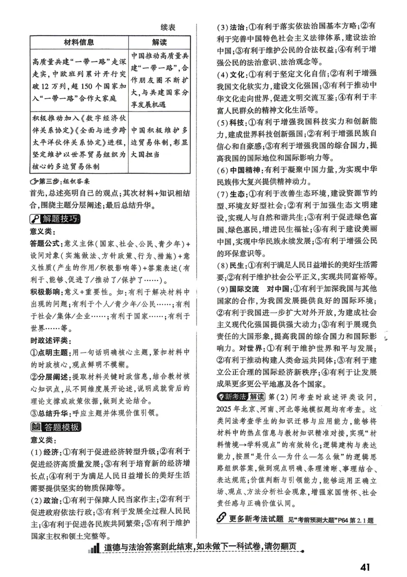 黑卷道法答案_中考押题2026《中考押题》系列（9科全套实时更新中）_万唯2026版初中《万唯黑白卷》7科全套（山东）_2026《万唯中考&bull;山东黑白卷》道法