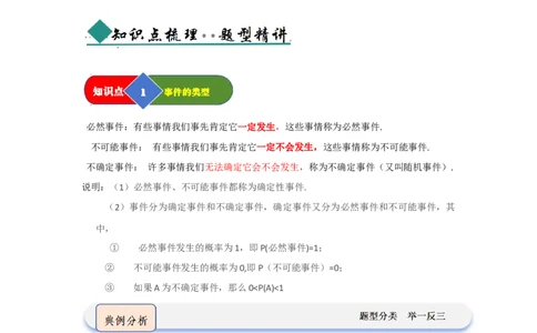第01讲概率的初步（知识解读+题型精讲+随堂检测）（教师版）_人教版数学九年级上册_版本二_九年级数学上册（人教版）_知识解读与题型专练-V14_2026版