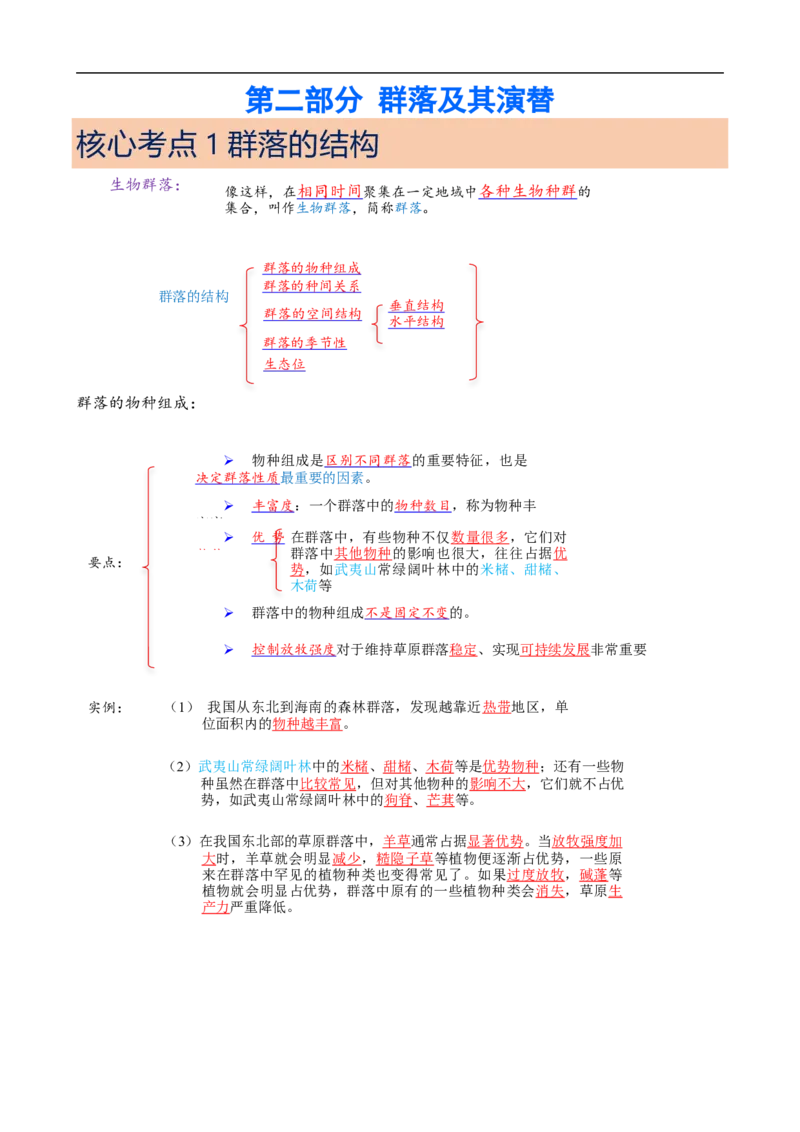 解密15种群与群落（讲义)（教师版）_通用版（老高考）复习资料_2023年复习资料_二轮复习_高频考点解密2023年高考生物二轮复习讲义+分层训练（全国通用）