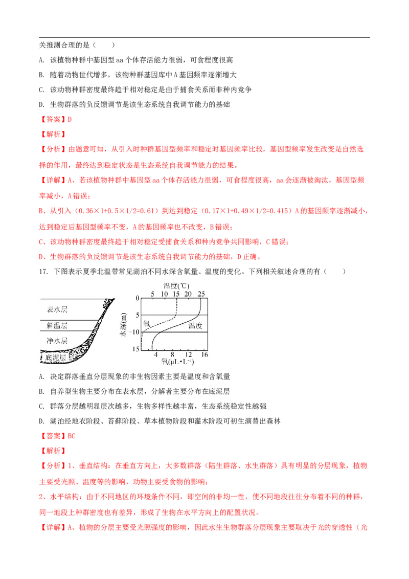 解密15种群与群落（讲义)（教师版）_通用版（老高考）复习资料_2023年复习资料_二轮复习_高频考点解密2023年高考生物二轮复习讲义+分层训练（全国通用）