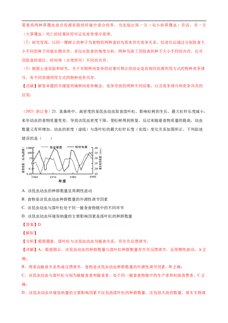 解密15种群与群落（讲义)（教师版）_通用版（老高考）复习资料_2023年复习资料_二轮复习_高频考点解密2023年高考生物二轮复习讲义+分层训练（全国通用）