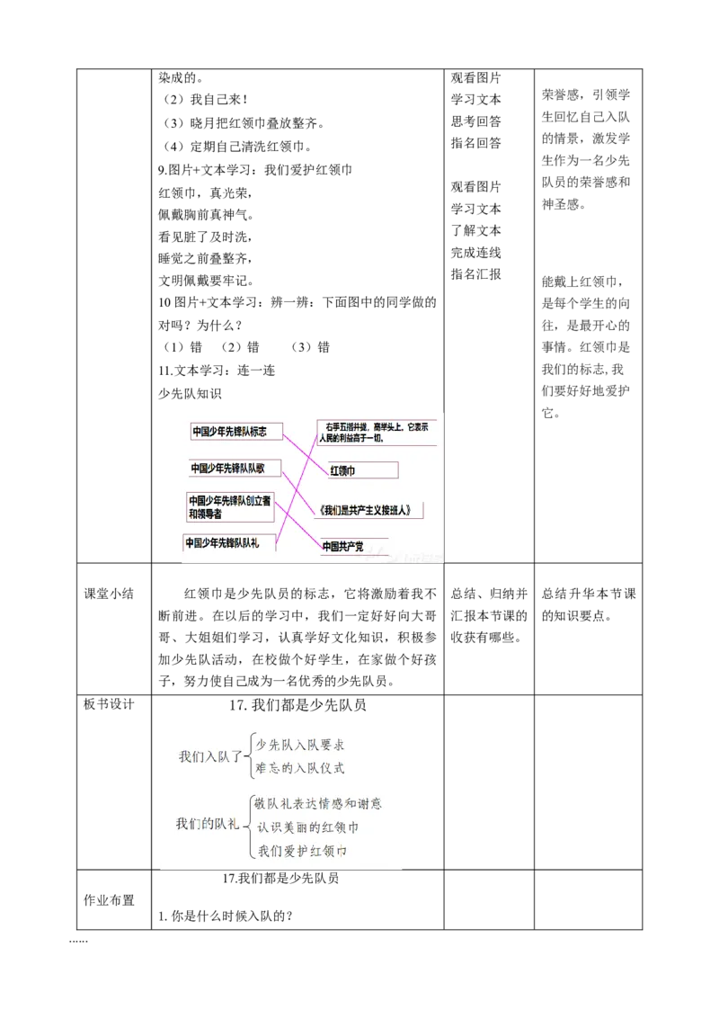 第17课《我们都是少先队员》第一课时（教学设计）-（统编版）_26新一年级道法下册（统编版）_老课标资料_2、教学教案部编一下道法_教案(配套有动画推荐)