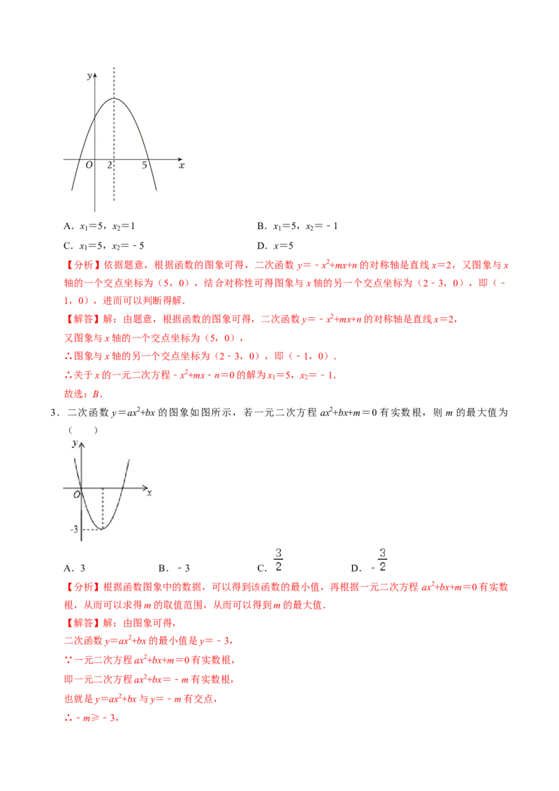 第05讲二次函数与一元二次方程（2个知识点+4类热点题型讲练+习题巩固）（教师版）_人教版数学九年级上册_版本二_九年级数学上册（人教版）_同步讲义-U18_2025版