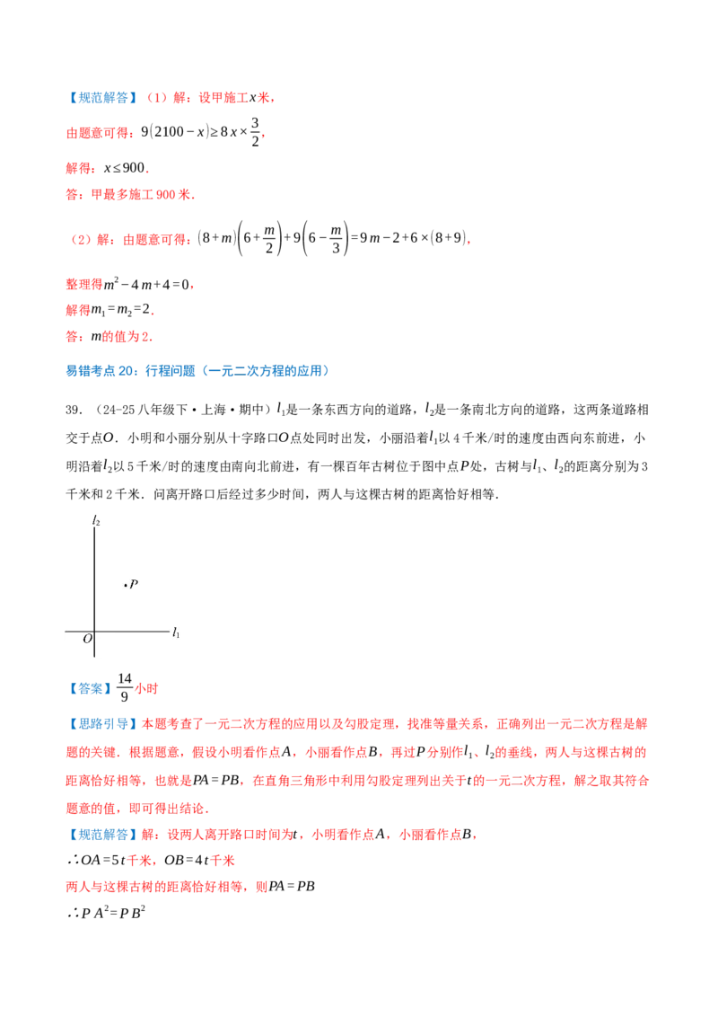 第21章一元二次方程（23个高频易错考点训练共46题）解析版_人教版数学九年级上册_版本二_九年级数学上册（人教版）_重难点专题提优-V8_2026版