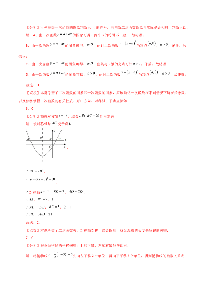 第22章二次函数（单元测试&middot;拔尖卷）-（人教版）_人教版数学九年级上册_版本二_九年级数学上册（人教版）_专题突破练习-V4_2024版