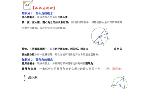 第03讲与圆有关的角和圆内接四边形（知识解读+真题演练+课后巩固）（学生版）_人教版数学九年级上册_版本二_九年级数学上册（人教版）_知识解读与题型专练-V14_2024版