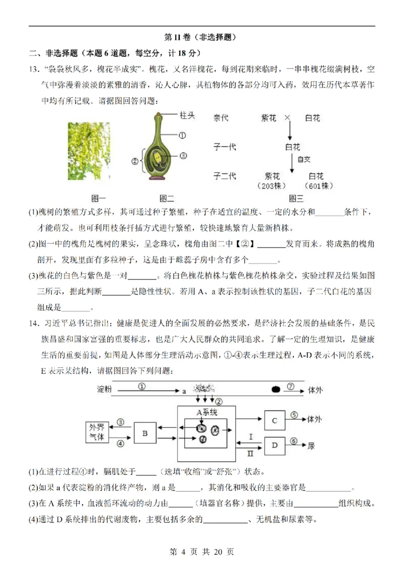 2025中考(会考)生物考前押题卷（辽宁卷）_幼小初教辅资料_中考_2025中考各科押题卷+模拟卷（含全国）