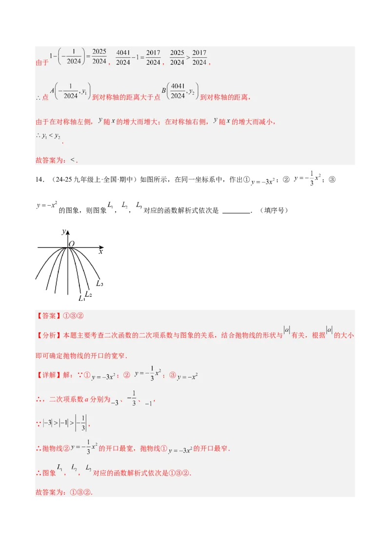 第二十二章二次函数重难点检测卷（教师版）_人教版数学九年级上册_版本二_九年级数学上册（人教版）_重难点专题提升-V7_2026版