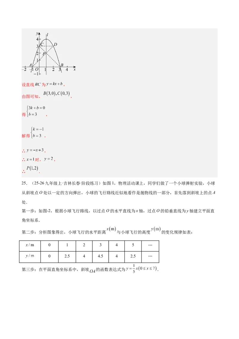 第二十二章二次函数重难点检测卷（教师版）_人教版数学九年级上册_版本二_九年级数学上册（人教版）_重难点专题提升-V7_2026版