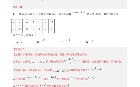 第二十二章二次函数重难点检测卷（教师版）_人教版数学九年级上册_版本二_九年级数学上册（人教版）_重难点专题提升-V7_2026版