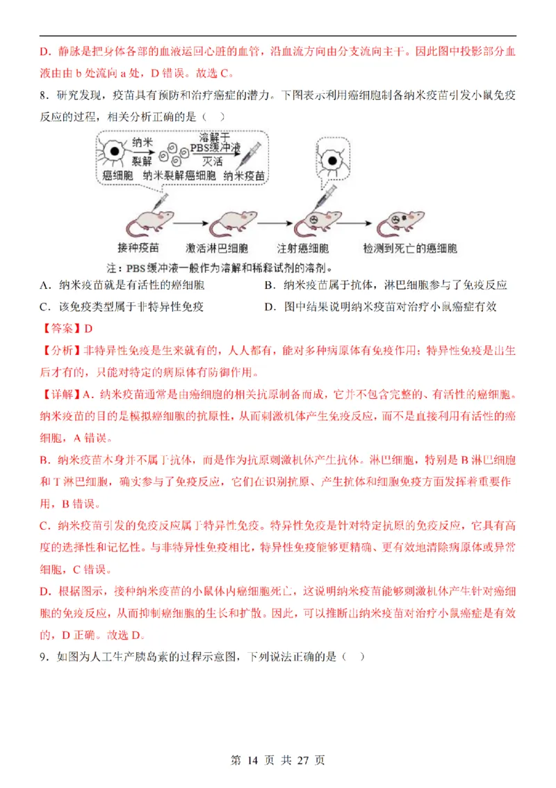 2025中考(会考)生物考前押题卷（陕西卷）_幼小初教辅资料_中考_2025中考各科押题卷+模拟卷（含全国）