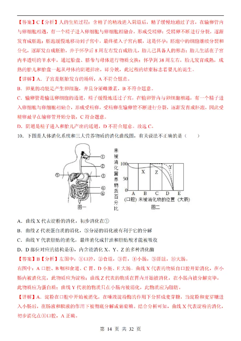 2025中考(会考)生物考前押题卷（长沙卷）_幼小初教辅资料_中考_2025中考各科押题卷+模拟卷（含全国）
