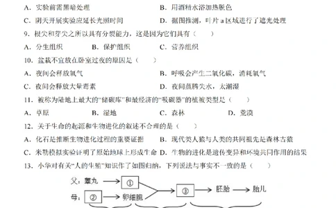 2025中考(会考)生物考前押题卷（新疆卷）_幼小初教辅资料_中考_2025中考各科押题卷+模拟卷（含全国）