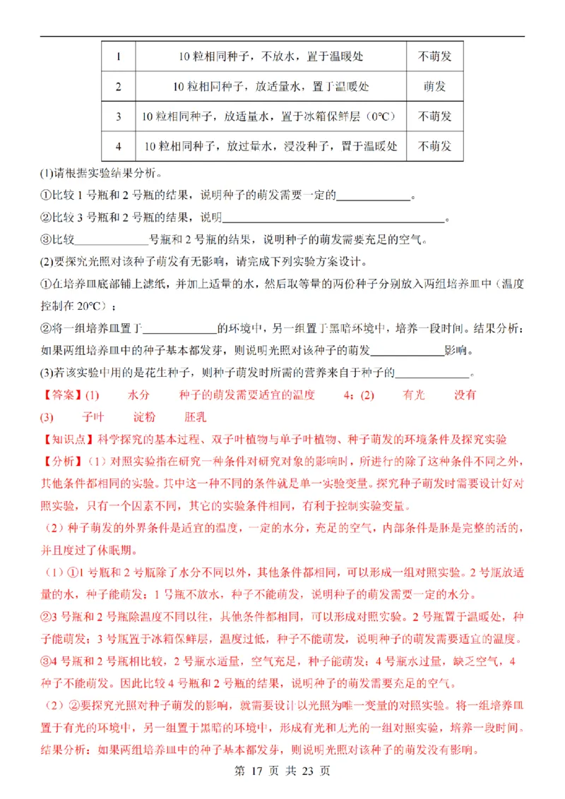 2025中考(会考)生物考前押题卷（广西卷）_幼小初教辅资料_中考_2025中考各科押题卷+模拟卷（含全国）