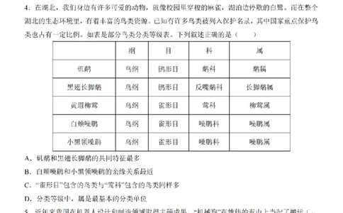 2025中考(会考)生物考前押题卷（湖北卷）_幼小初教辅资料_中考_2025中考各科押题卷+模拟卷（含全国）