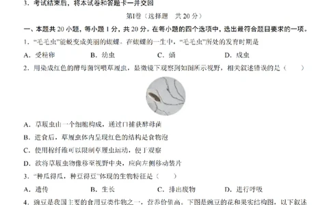 2025中考(会考)生物考前押题卷（重庆卷）_幼小初教辅资料_中考_2025中考各科押题卷+模拟卷（含全国）