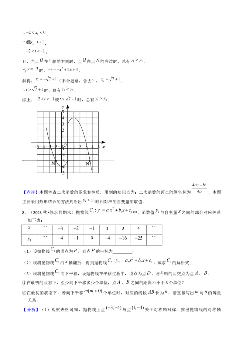 第二十二章二次函数（4大压轴考法专练）教师版_人教版数学九年级上册_版本二_九年级数学上册（人教版）_压轴题攻略-V9_2025版