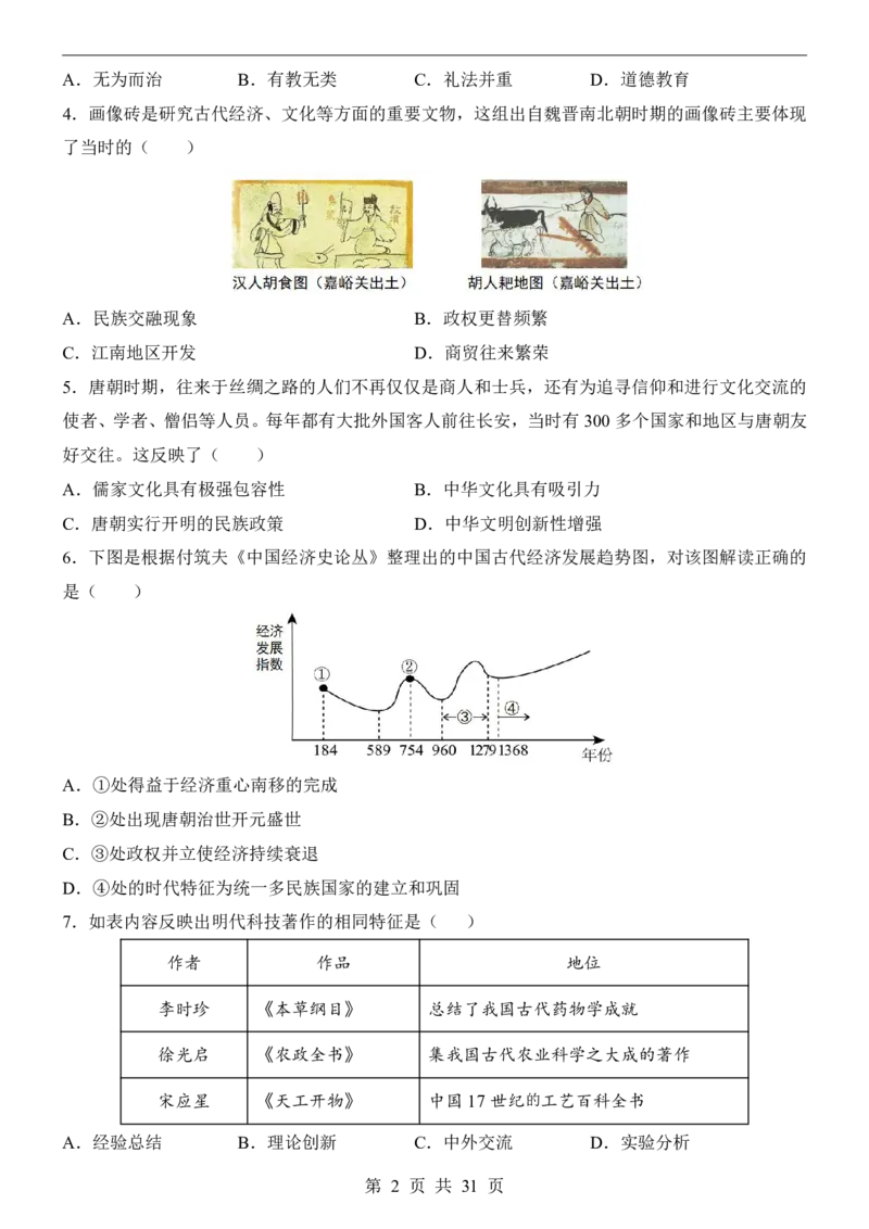 2025中考历史押题预测卷（福建卷）_幼小初教辅资料_中考_2025中考各科押题卷+模拟卷（含全国）