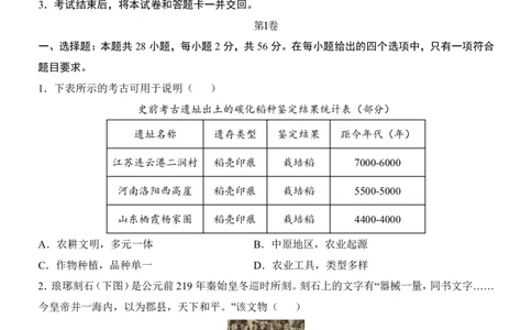 2025中考历史押题预测卷（福建卷）_幼小初教辅资料_中考_2025中考各科押题卷+模拟卷（含全国）