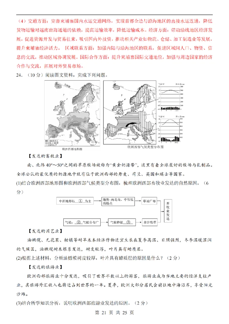 2025中考(会考)地理考前押题卷（长沙卷）_幼小初教辅资料_中考_2025中考各科押题卷+模拟卷（含全国）