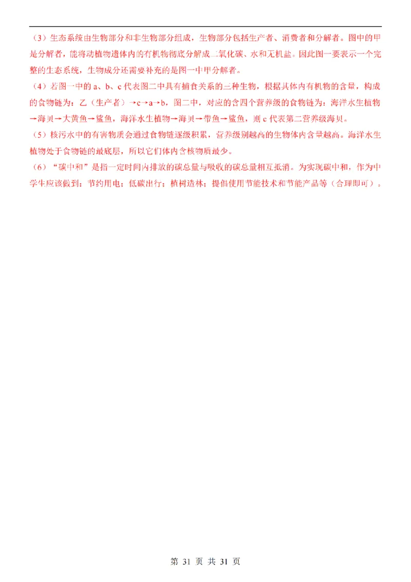 2025中考(会考)生物考前押题卷（济南卷）_幼小初教辅资料_中考_2025中考各科押题卷+模拟卷（含全国）