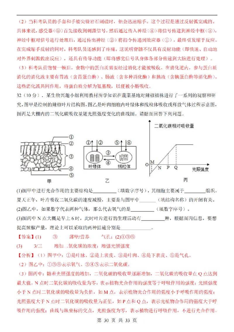 2025中考(会考)生物考前押题卷（广东卷）_幼小初教辅资料_中考_2025中考各科押题卷+模拟卷（含全国）