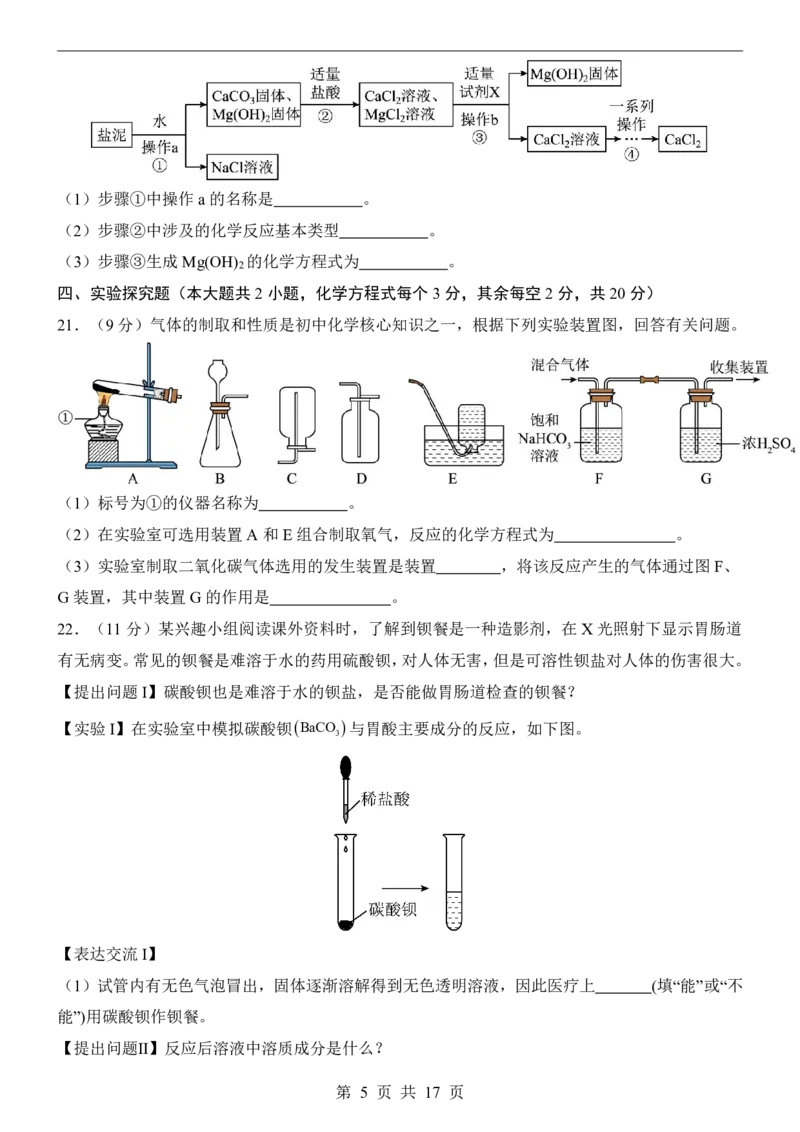 2025中考化学押题预测卷（长沙卷）_幼小初教辅资料_中考_2025中考各科押题卷+模拟卷（含全国）