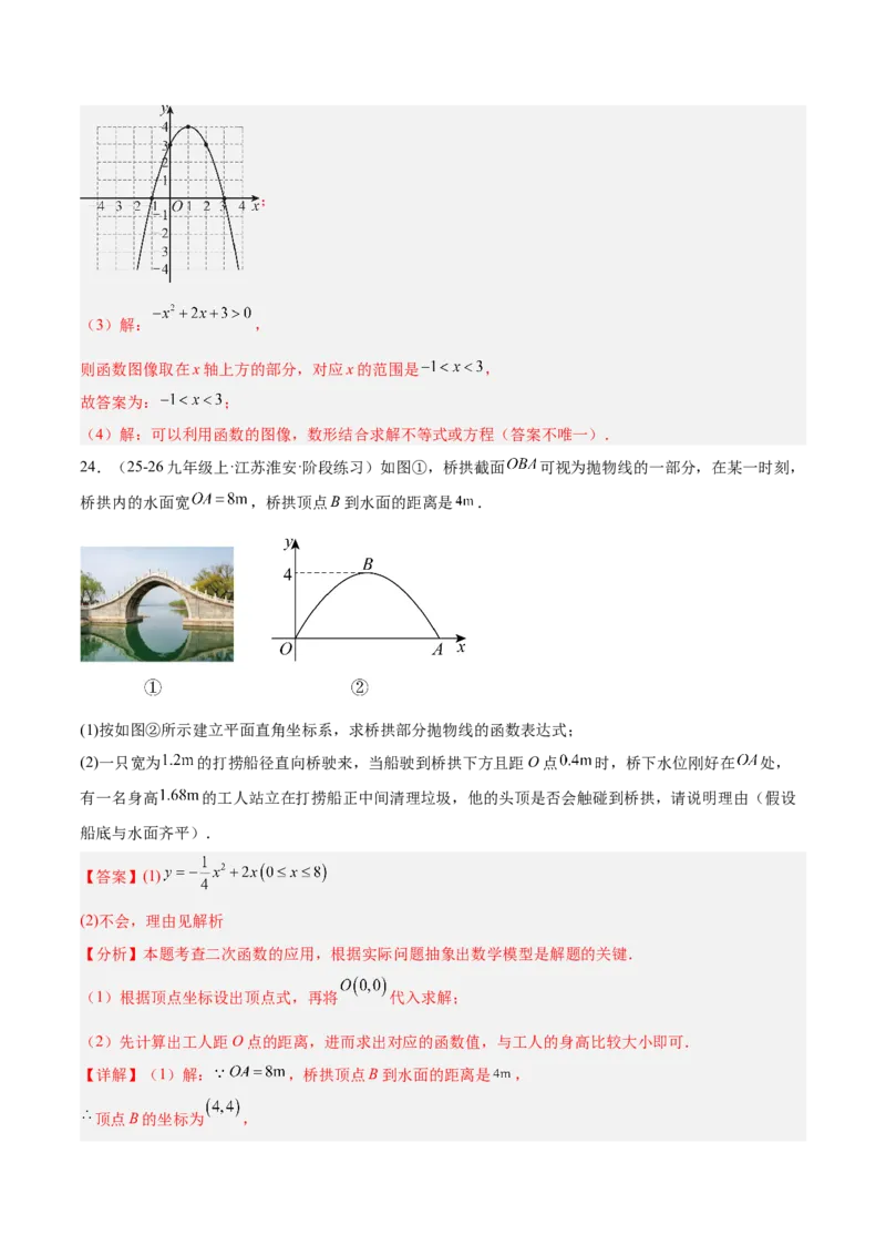 第二十二章二次函数重难点检测卷（提高卷）（教师版）_人教版数学九年级上册_版本二_九年级数学上册（人教版）_重难点专题提升-V7_2026版