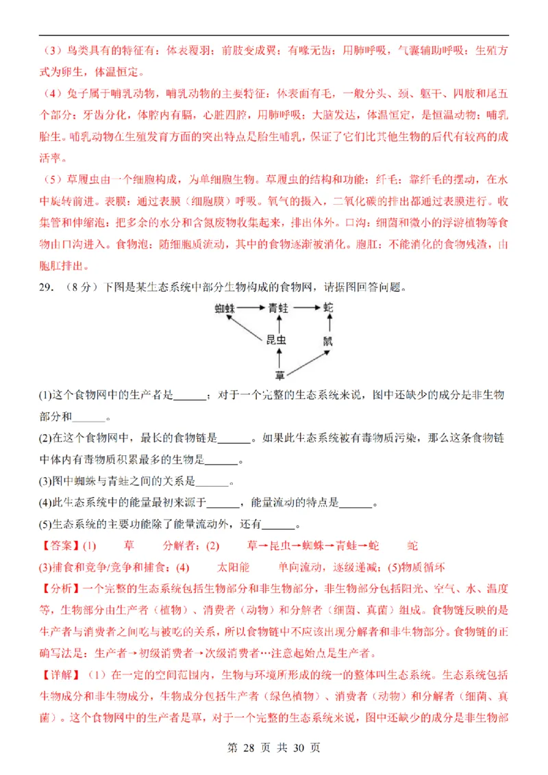 2025中考(会考)生物考前押题卷（全国卷）_幼小初教辅资料_中考_2025中考各科押题卷+模拟卷（含全国）
