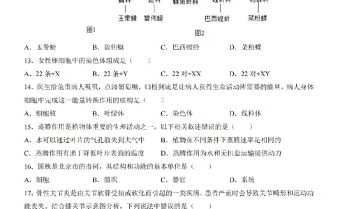 2025中考(会考)生物考前押题卷（北京卷）_幼小初教辅资料_中考_2025中考各科押题卷+模拟卷（含全国）