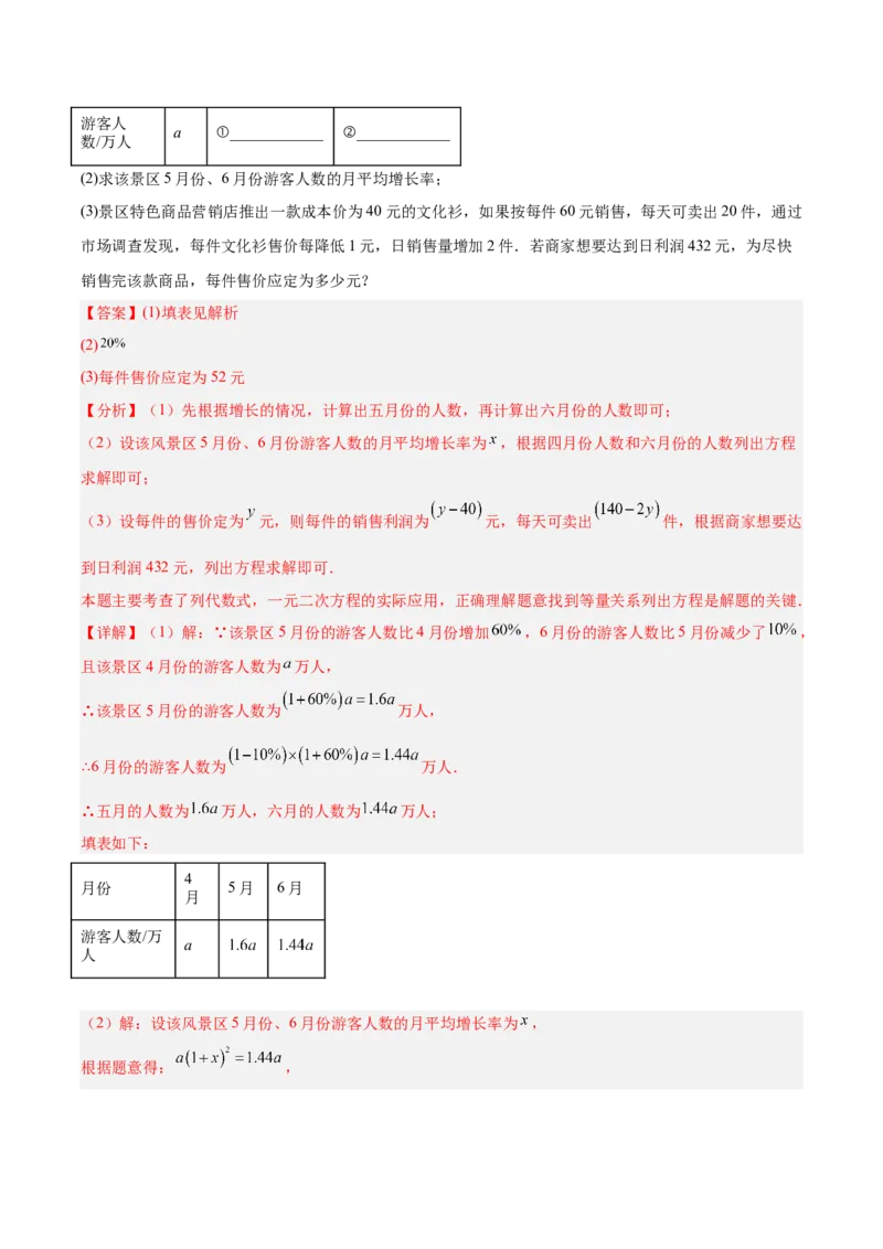 第二十一章一元二次方程（复习讲义）（教师版）_人教版数学九年级上册_版本二_九年级数学上册（人教版）_单元知识复习专项-U105_2026版