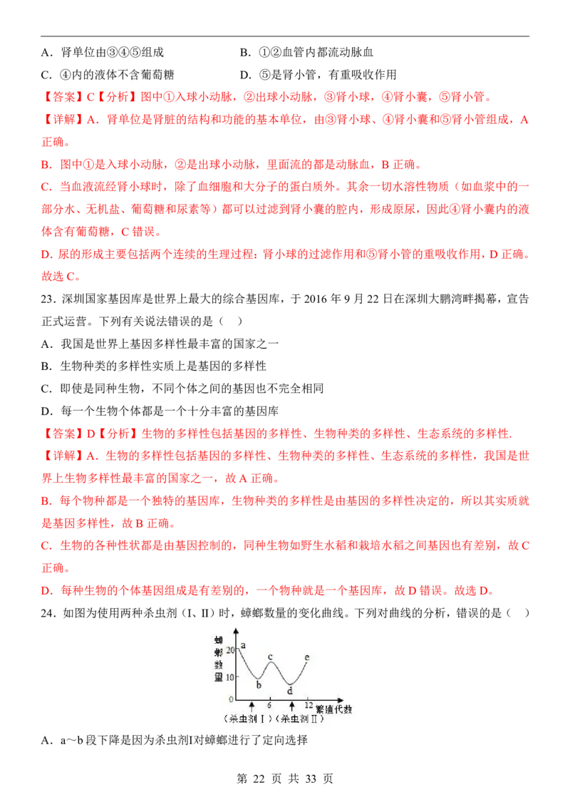 2025中考(会考)生物考前押题卷（云南卷）_幼小初教辅资料_中考_2025中考各科押题卷+模拟卷（含全国）