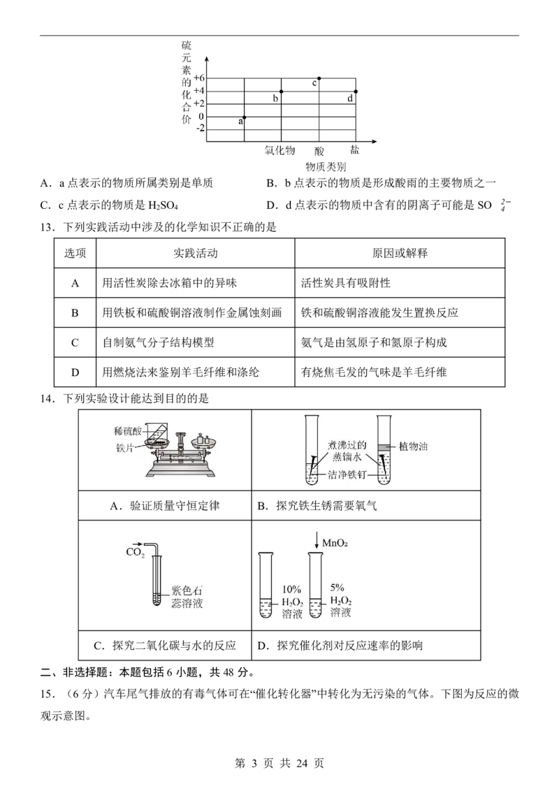 2025中考化学押题预测卷（广州卷）_幼小初教辅资料_中考_2025中考各科押题卷+模拟卷（含全国）