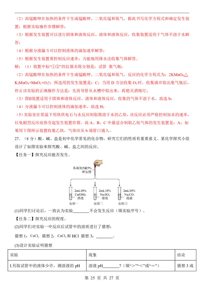 2025中考化学押题预测卷（全国卷）_幼小初教辅资料_中考_2025中考各科押题卷+模拟卷（含全国）