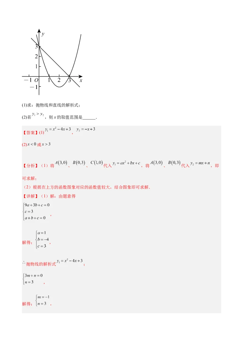 第二十二章二次函数易错必考63题（13个考点）专练（教师版）_人教版数学九年级上册_版本二_九年级数学上册（人教版）_重难点专题提升-V7_2024版