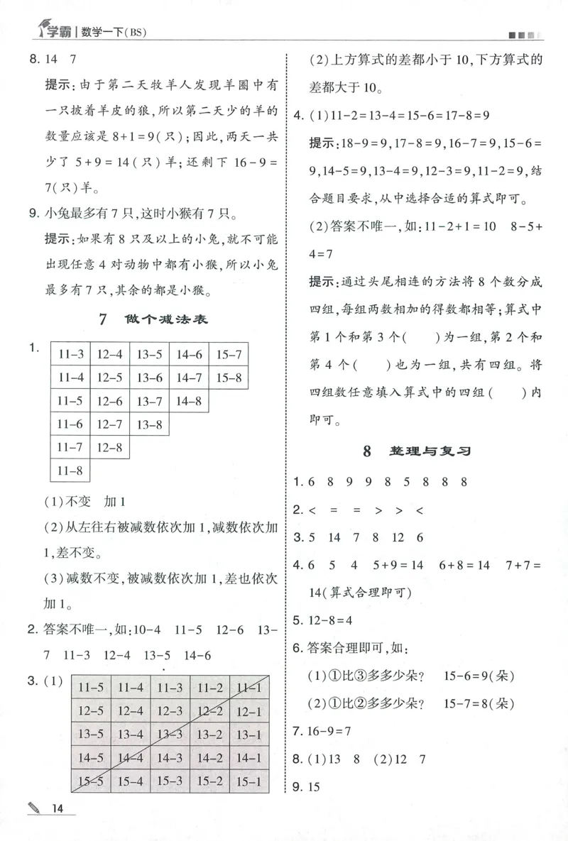 答案BS1下_2026春季学期_26春五星学霸_数学《五星学霸》北师26春_2026春《五星学霸》数学BS1下