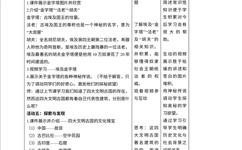 第六课《探访古代文明》第2课时教学设计_A493小学道法_26新六年级道法下册（统编版）_教学教案_教案二
