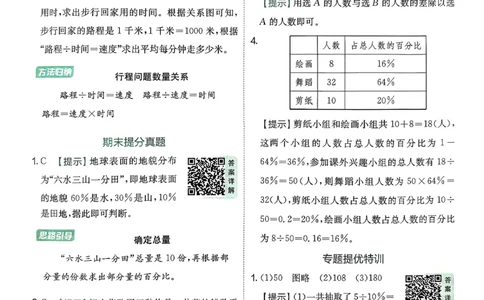 答案_2026春季学期_26春苏教数学《实验班提优训练》2-6下_26春《实验班提优训练》数学SJ6下