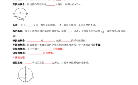 第二十四章圆（4大考点+5大易错）（知识清单）（学生版）_人教版数学九年级上册_版本二_九年级数学上册（人教版）_单元知识复习专项-U105_2026版