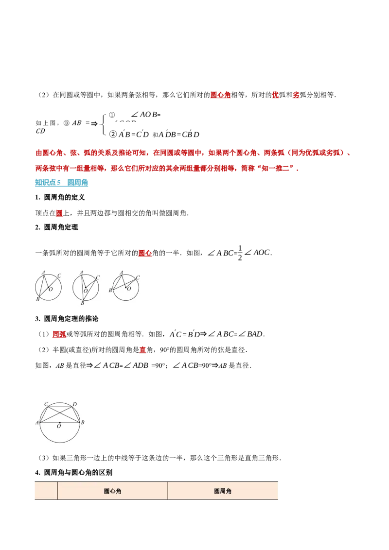 第二十四章圆（举一反三讲义）（学生版）_人教版数学九年级上册_版本二_九年级数学上册（人教版）_母题专项-U66_2026版
